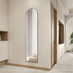 Floor Standing Mirror, Wall Mirror With Stand Aluminum Alloy Thin Frame