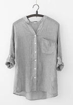 Thin Cotton Linen Sunscreen Shirt