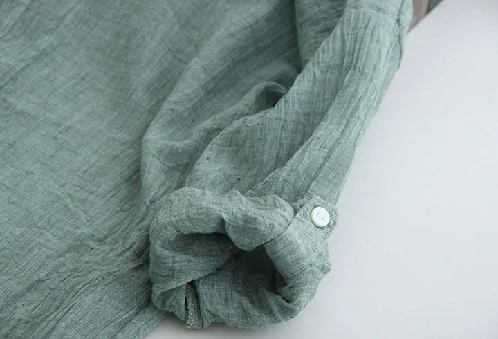 Thin Cotton Linen Sunscreen Shirt