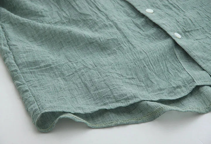 Thin Cotton Linen Sunscreen Shirt