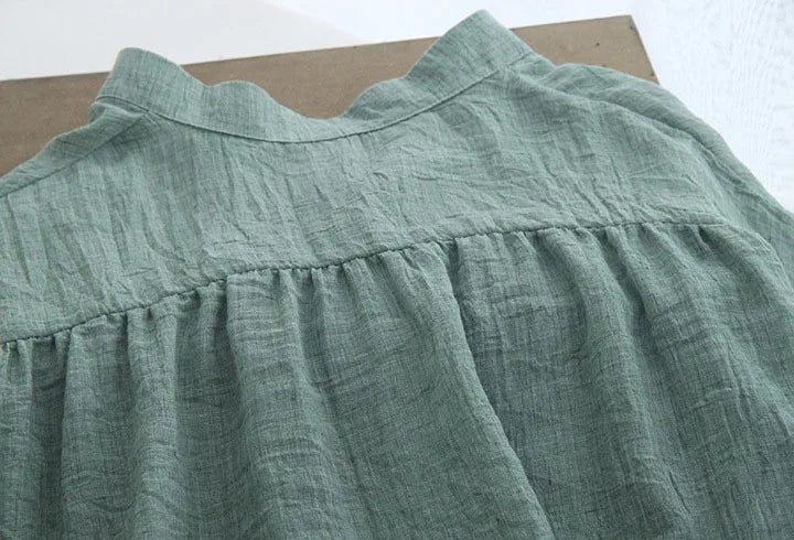 Thin Cotton Linen Sunscreen Shirt